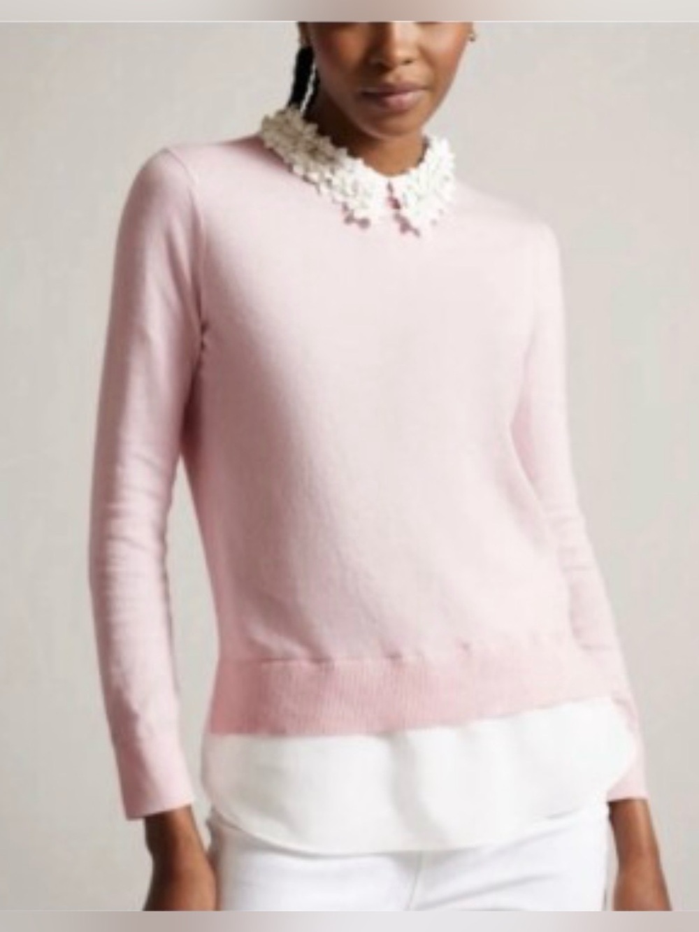 Ted Baker Light Pink Crewneck Sweater